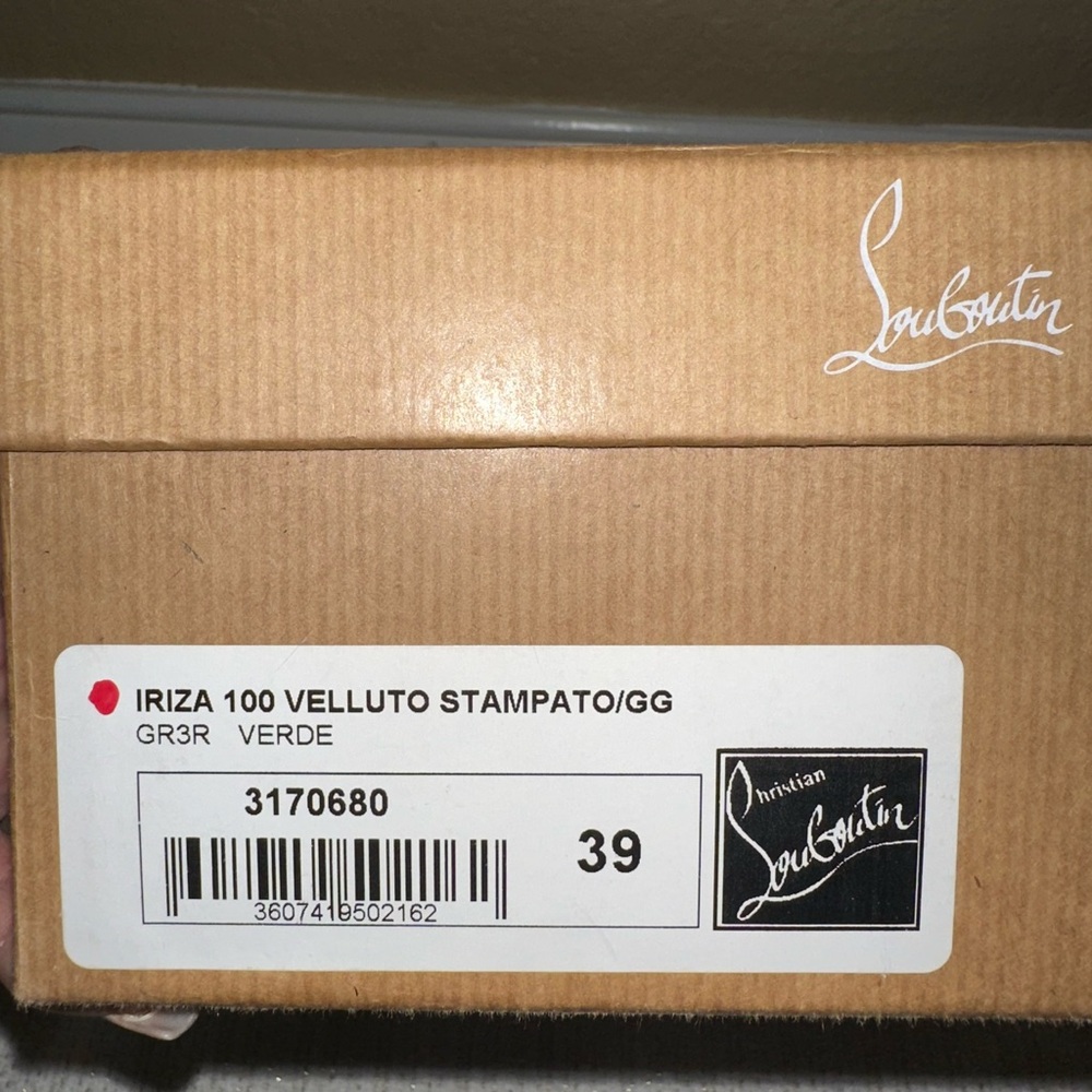 Christian Louboutin Ibiza 100 Velluto Stampato/GG 39 - Picture 7 of 7